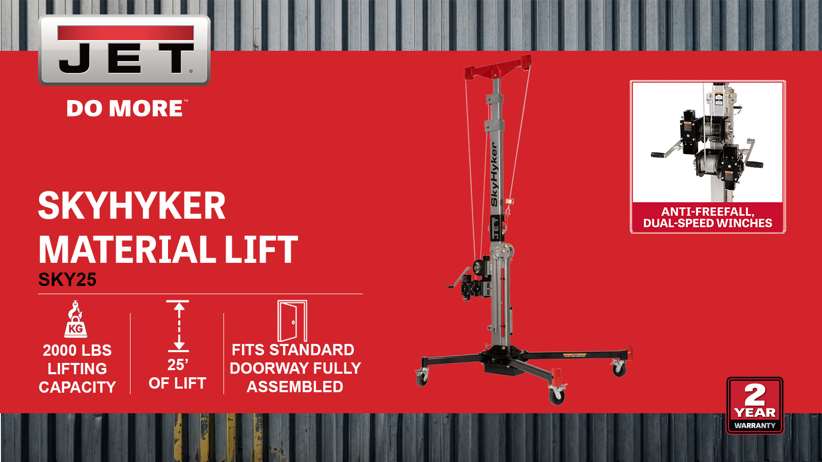 SkyHyker 25 ft. Material Lift(SKY25)