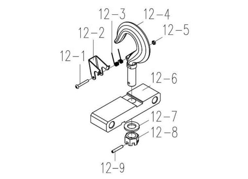 SS-1C 1 Ton Top and Bottom Hook Assemblies
