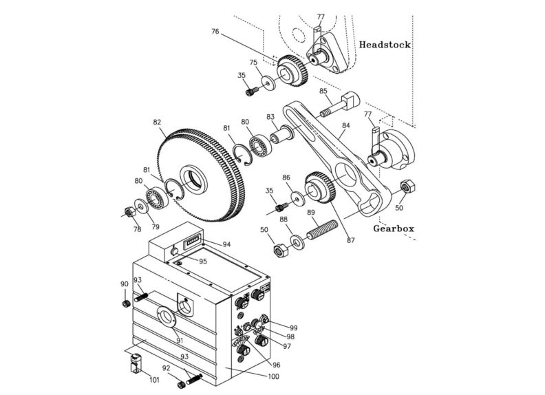EVS-1440B End Gear Assembly
