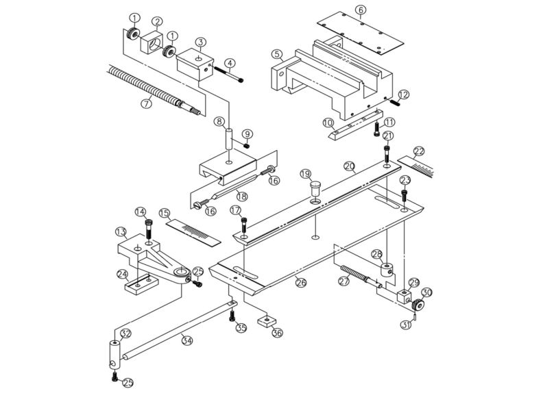 EVS-1440B Taper Attachment Assembly 