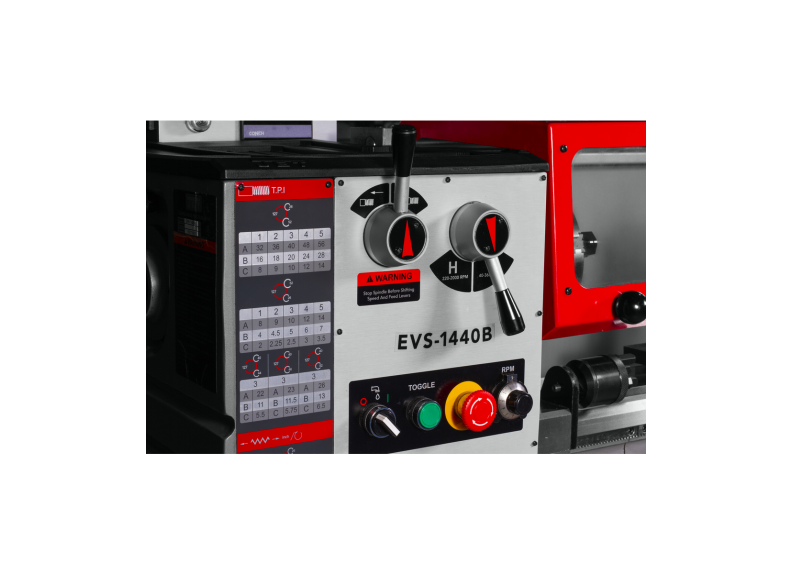 EVS-1440 Electronic Variable Speed lathe with Taper Attachment, 3HP