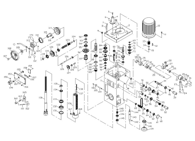 J-1230R-4 Gearbox Head Assembly