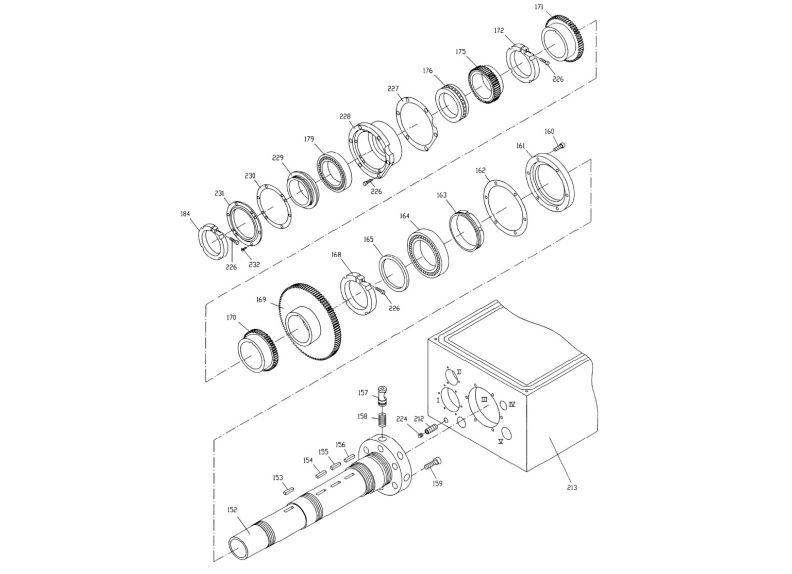 GH-1640ZX Headstock Assembly III
