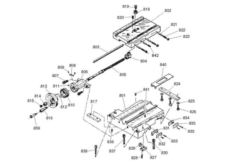 BDB-919 Saddle and Cross Slide 