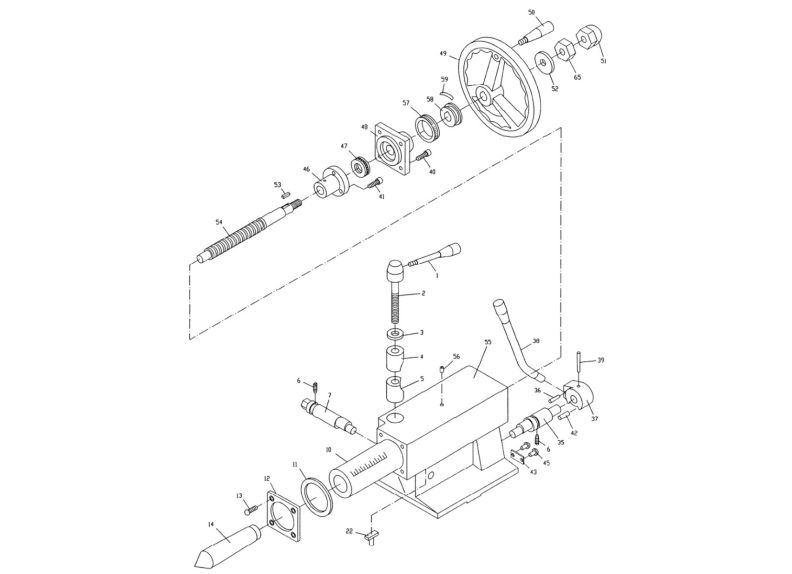 GH-1660ZX Tailstock Assembly I 