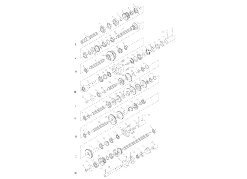 GH-2680ZH Gear Box Assembly III