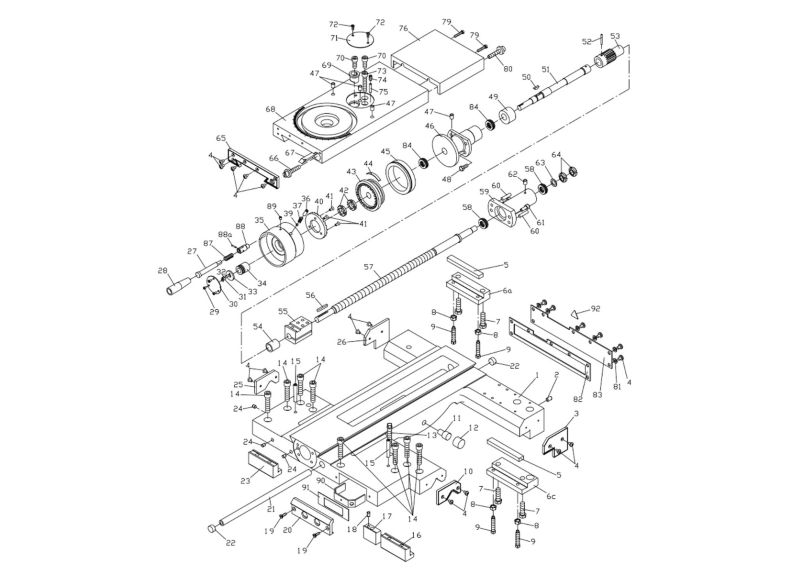 GH-26120ZH Saddle and Cross Slide Assembly