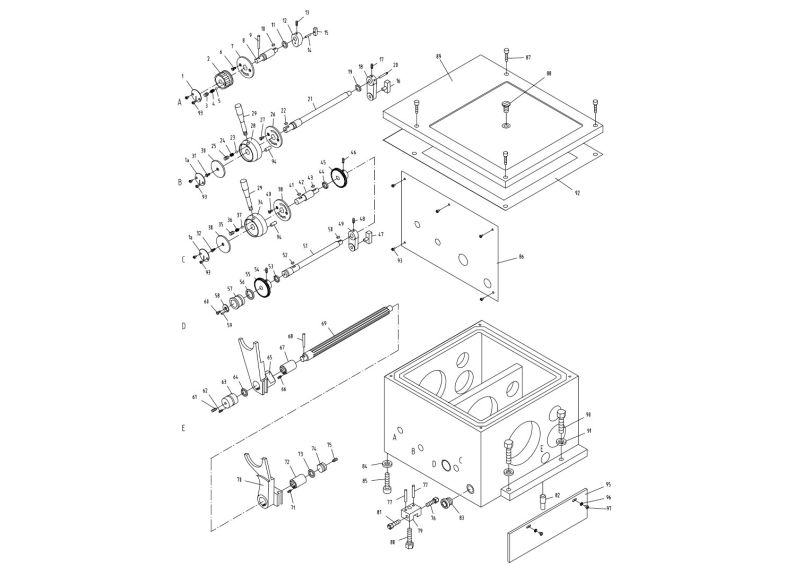 GH-1880ZX Headstock Assembly I
