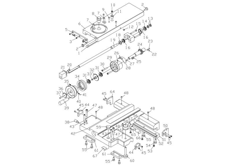 GH-1440-1 Saddle and Cross Slide Assembly 