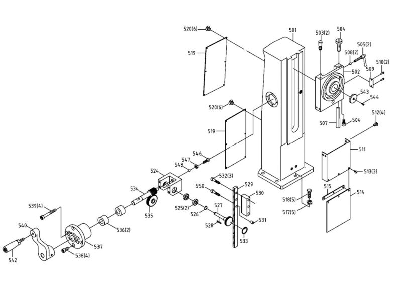 JMD-45GH Square Column Assembly