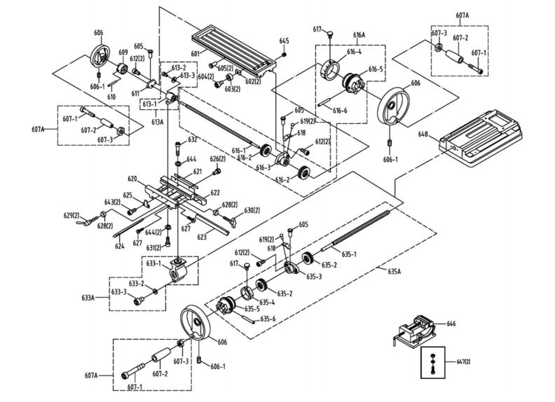 JMD-45VSPFT Table and Base Assembly