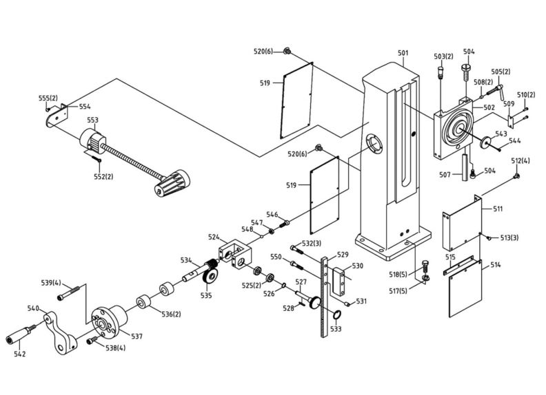 JMD-45VSPFT Column Assembly