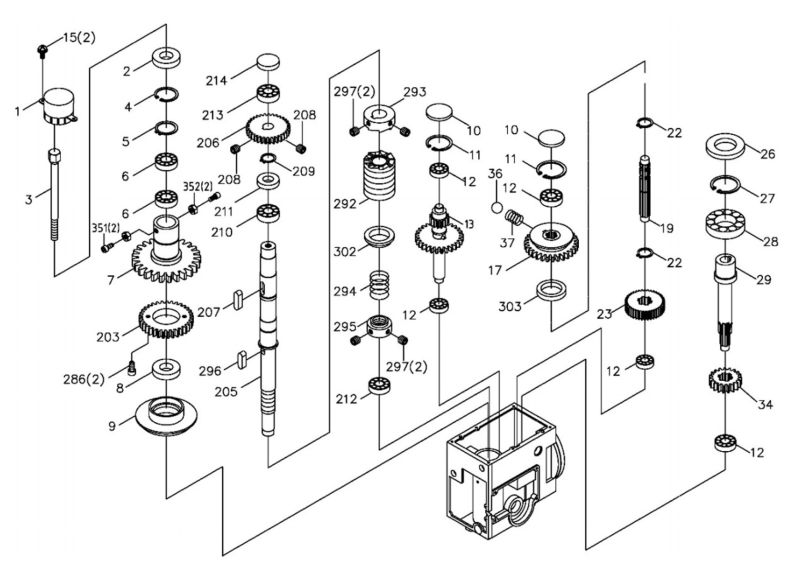JMD-45VSPFT Gears Assembly