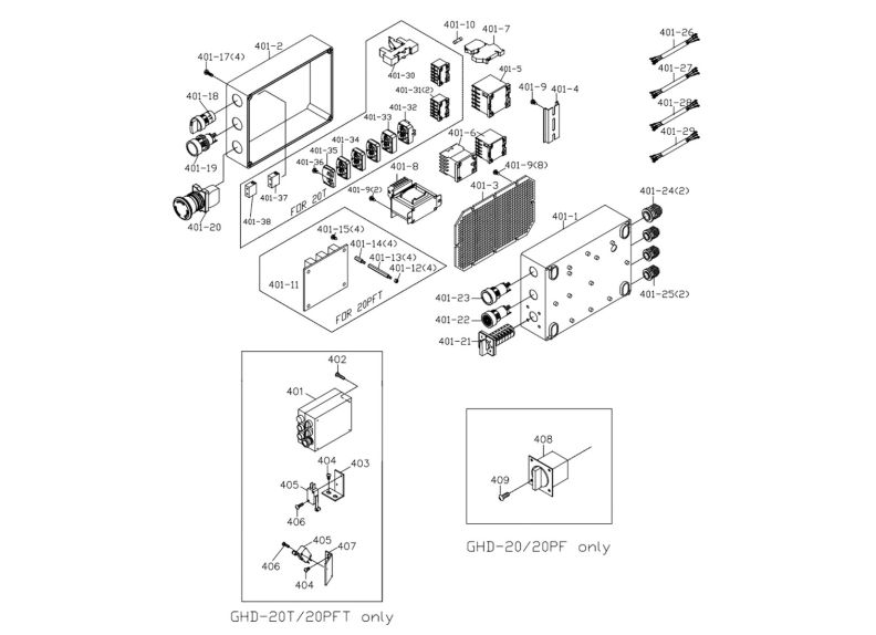 GHD-20PF Control Box Assembly 