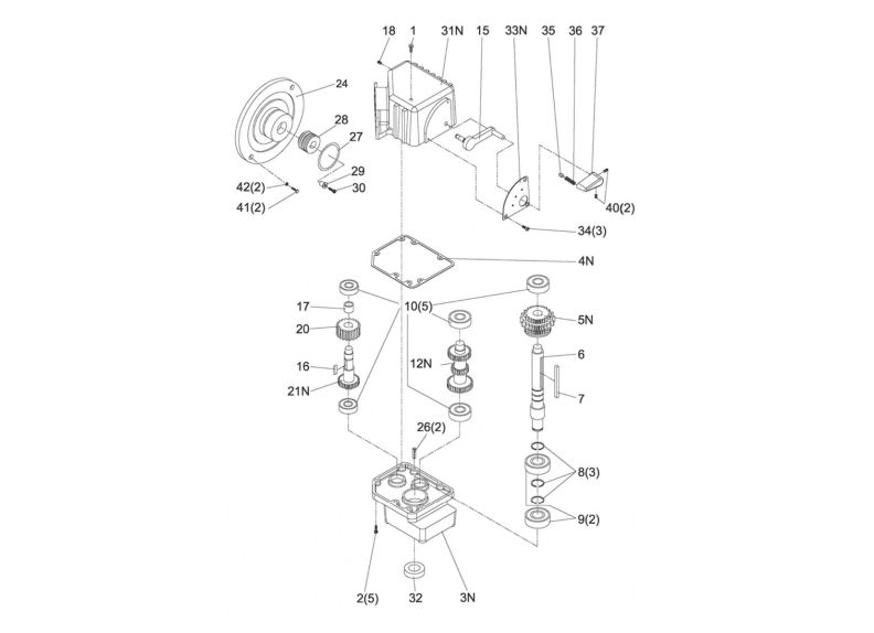 HBS-812G Gearbox Assembly