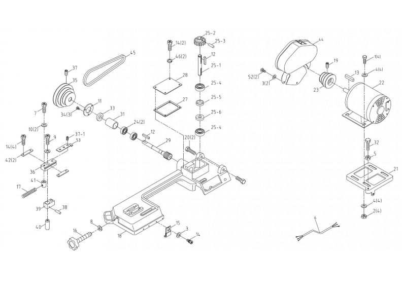 J-3130 Lower Saw Head Assembly