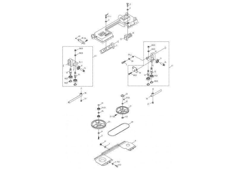 J-3130 Upper Saw Head Assembly