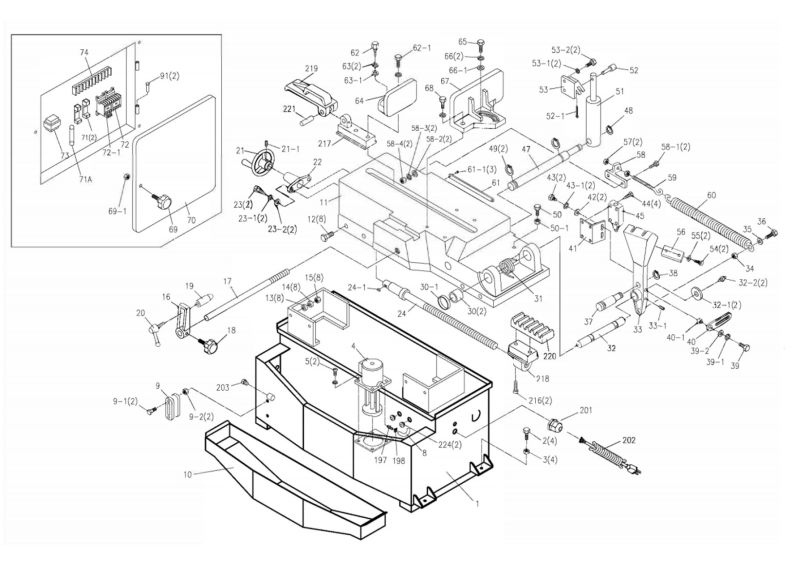 HBS-916 Bed and Base Assembly 