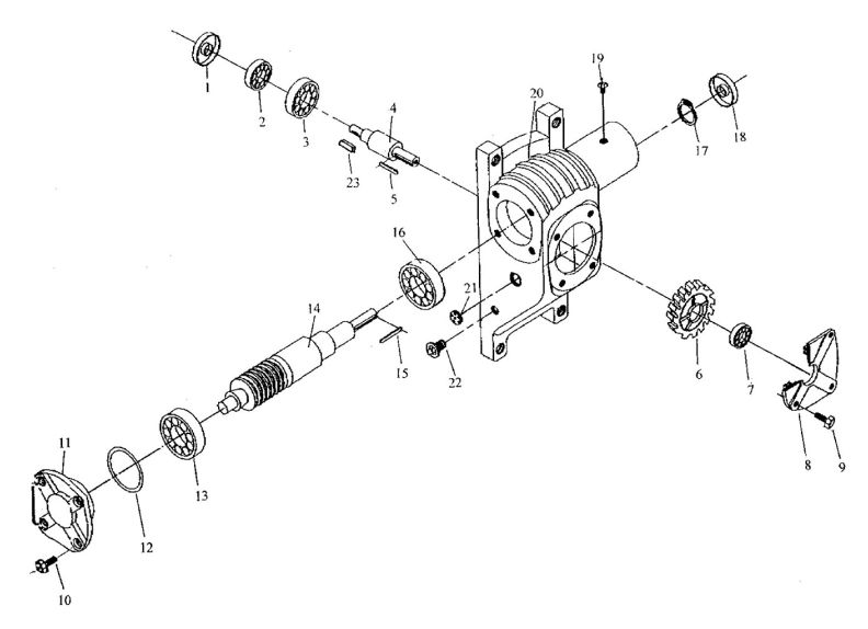 MBS-1014W-1 Gear Speed Reducer Assembly