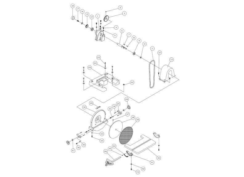 J-4400A Disc Sander Assembly
