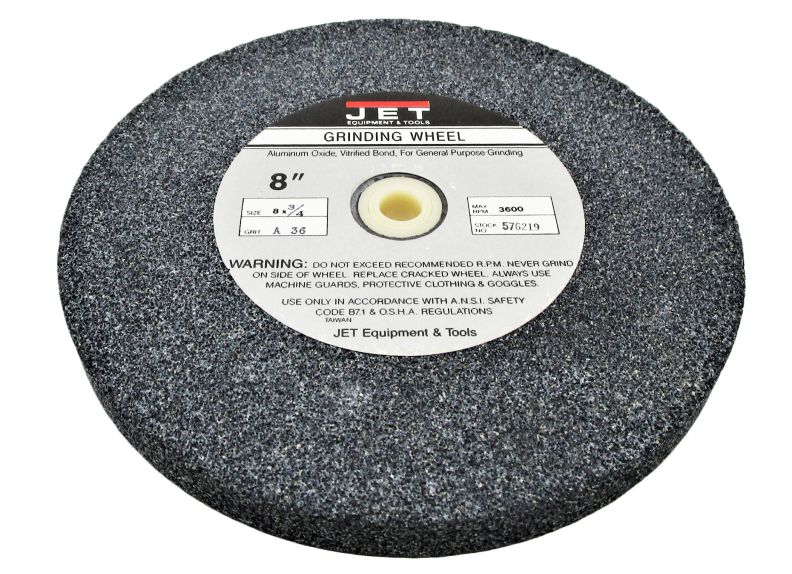 JET — Grinding Wheel, 8 x 5/8 x 3/4 in, A36 for JBG6A Bench Grinder