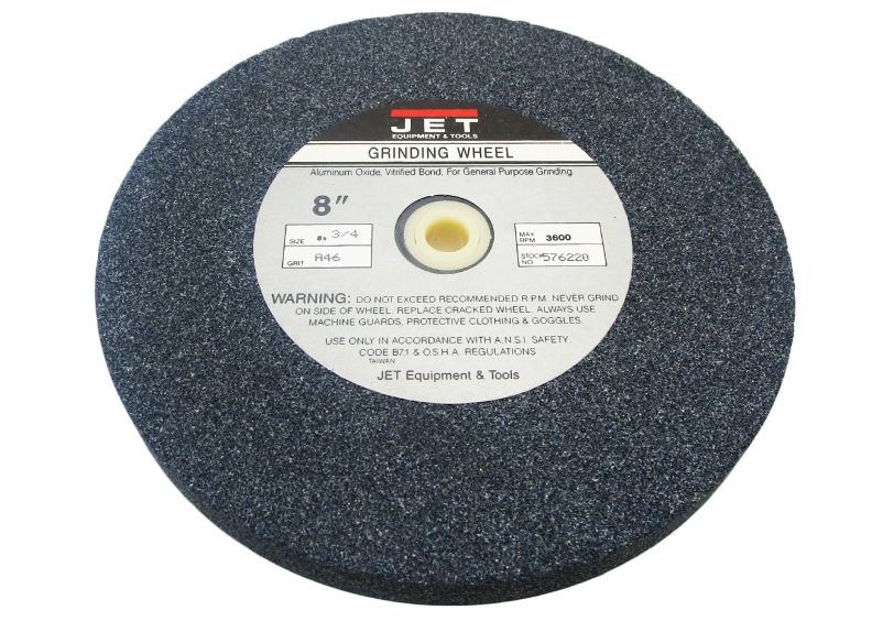 JET — Grinding Wheel, 8 x 5/8 x 3/4 in, A46 for JBG6A Bench Grinder