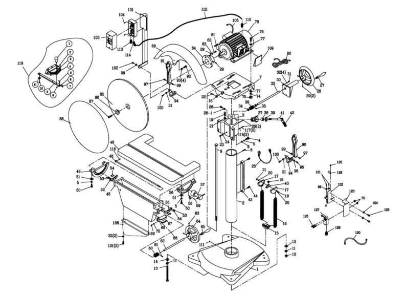 J-4421-4 Motor and Trunnion Assembly