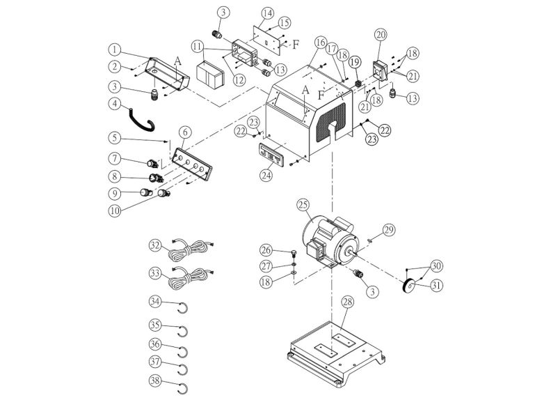 BGB-260-3 Motor and Base Assembly