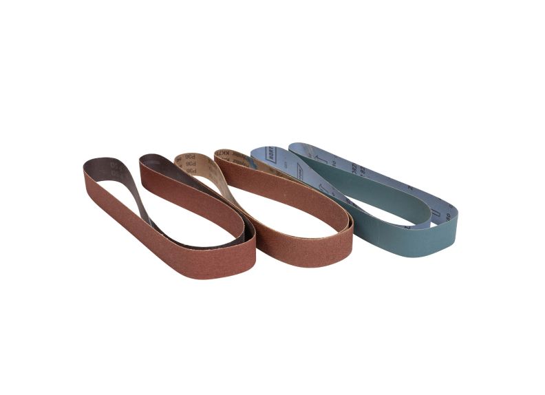 Sanding Belts, 2" x 72", 36/50G Aluminum Oxide & 180G Zirconium (3-Pack)