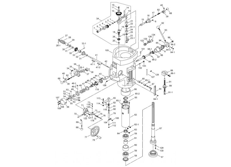 JTM-1254VS Lower Head Assembly