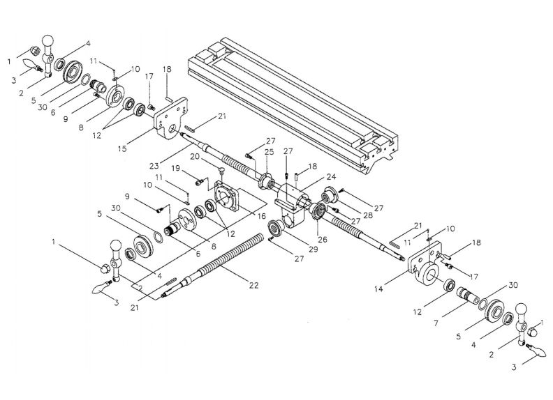 JVM-836-3 Leadscrew Assembly 