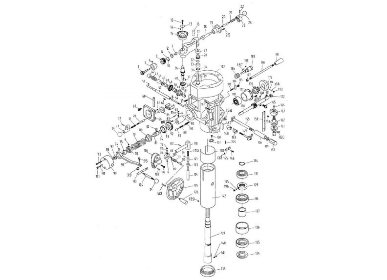 JTM-1050VS2 Lower Head Assembly