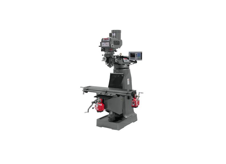 JTM-4VS Mill With 3-Axis ACU-RITE 203 DRO (Quill) With X and Y-Axis Powerfeeds