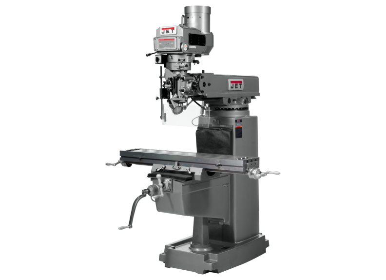 JTM-1050VS2 Mill With ACU-RITE 203 DRO With X-Axis Powerfeed, Power Draw Bar and 8" Riser Block