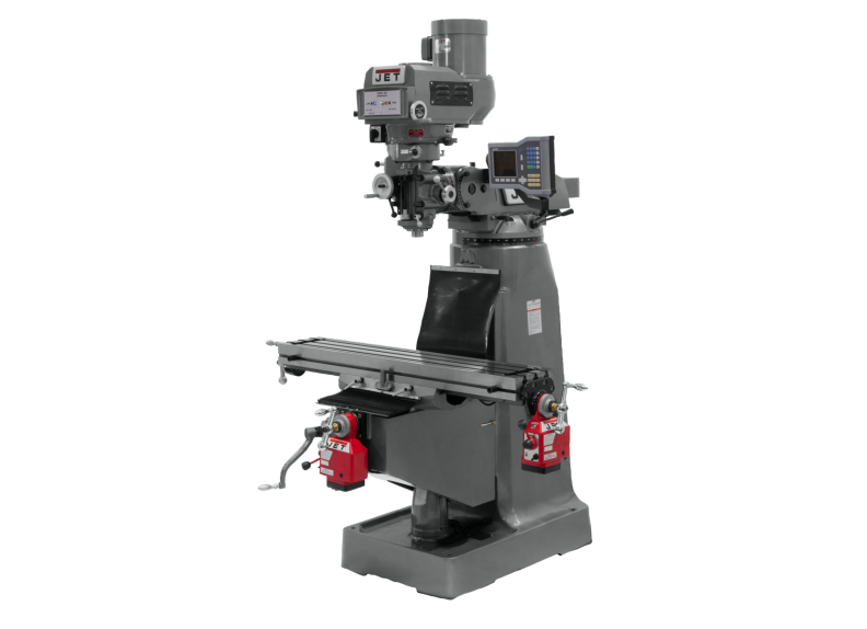 JTM-4VS-1 Mill With 3-Axis ACU-RITE 203 DRO (Knee) With X and Y-Axis Powerfeeds