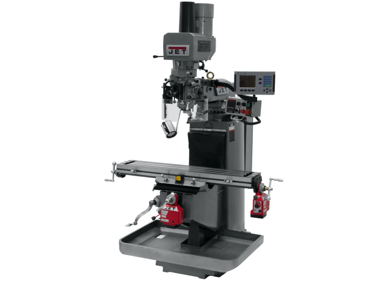 JTM-949EVS Mill With 3-Axis Acu-Rite 203 DRO (Knee) With X and Y-Axis Powerfeeds and Air Powered Draw Bar
