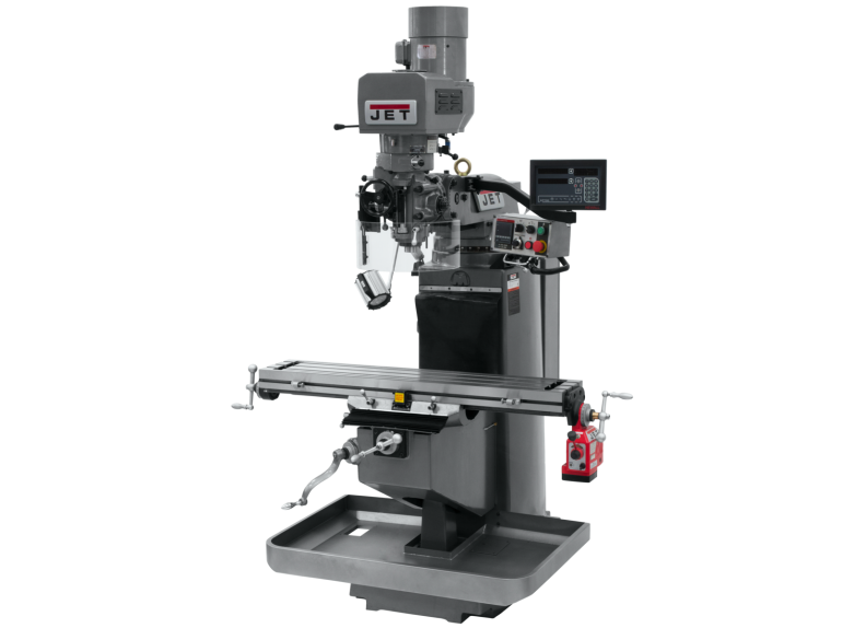JTM-949EVS Mill With 3-Axis Newall DP700 DRO (Quill) With X-Axis Powerfeed