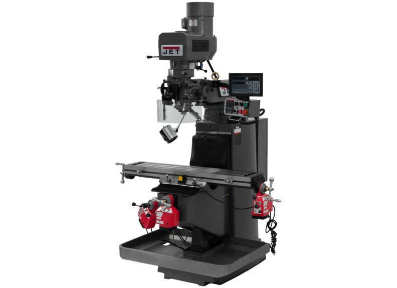 JTM-949EVS Mill With 3-Axis Newall DP700 DRO (Quill) With X, Y and Z-Axis Powerfeeds