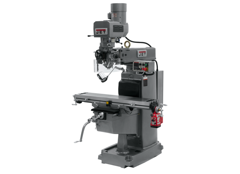 JTM-1050EVS2/230 Mill With X-Axis Powerfeed and Air Powered Draw Bar