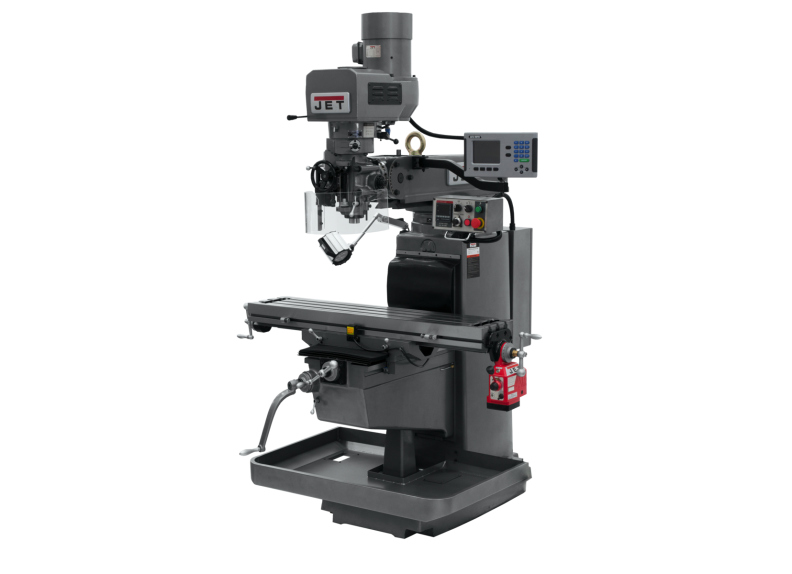 JTM-1050EVS2/230 Mill With 3-Axis Acu-Rite 203 DRO (Knee) With X-Axis Powerfeed