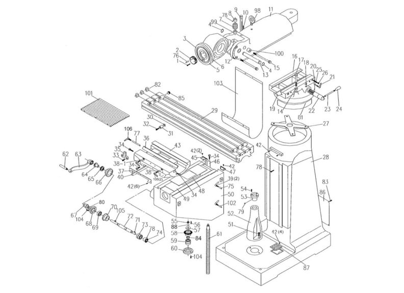 JTM-4VS CNC Base Assembly