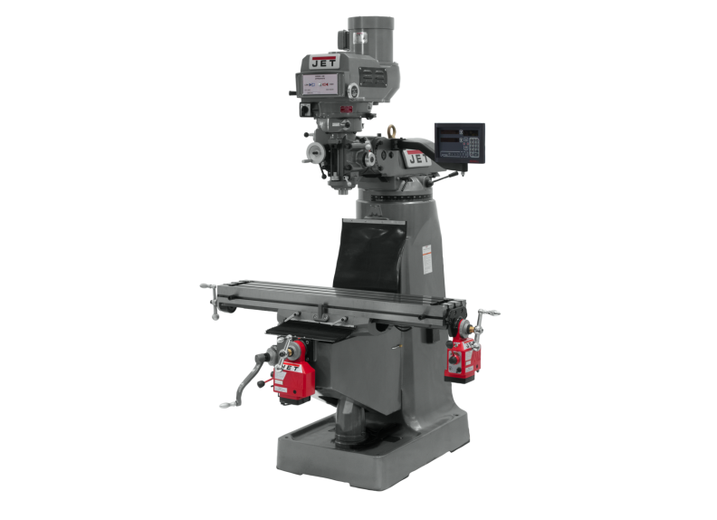 JTM-4VS Mill With 3-Axis Newall DP700 DRO (Quill) With X and Y-Axis Powerfeeds