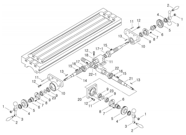 JTM-1050EVS2/230 Table Assembly