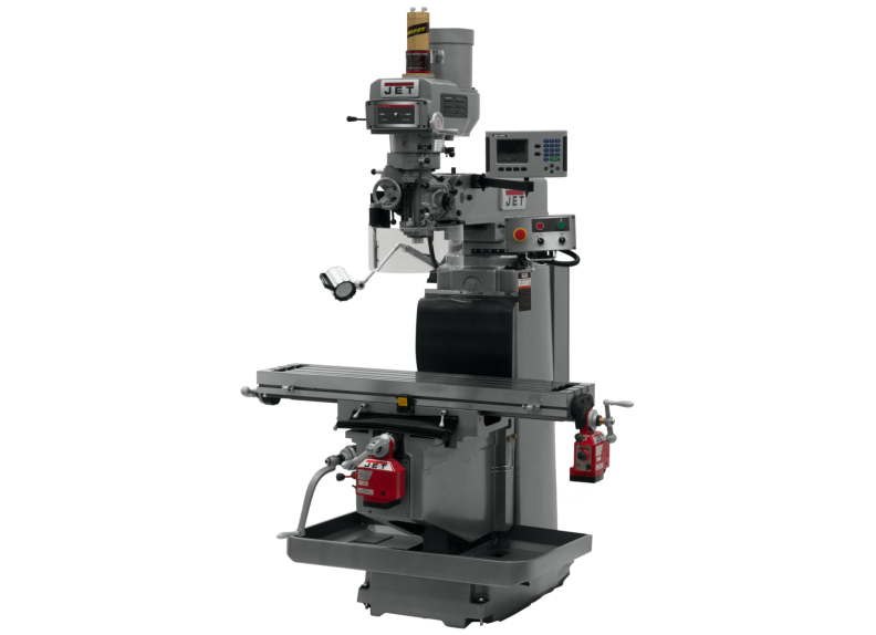 JTM-1254RVS with ACU-RITE 203 3X (K) DRO, X & Y Powerfeeds & Air Power Drawbar