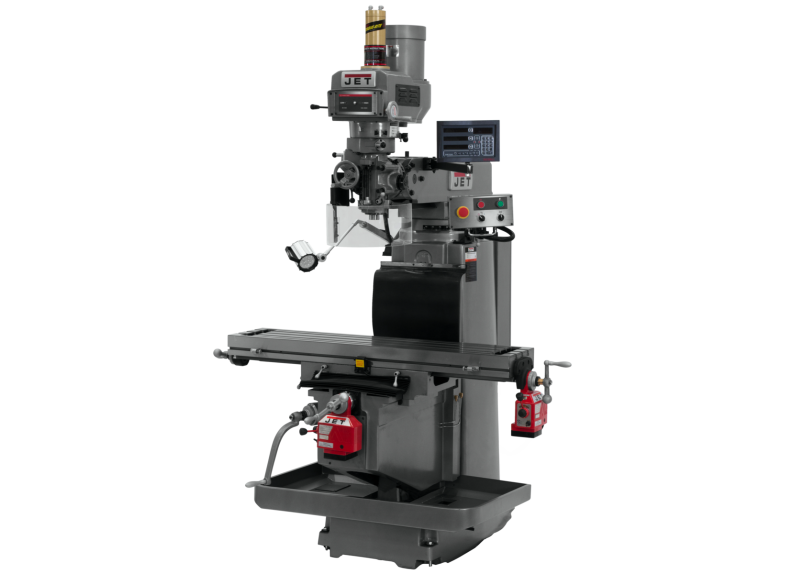 JTM-1254RVS with NEWALL DP700 DRO X & Y Powerfeeds & Air Power Drawbar