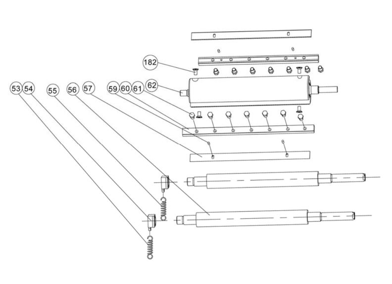JJP-10BTOS Cutter Head/Feed Roller Assembly