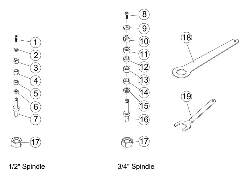 JWS-25X Spindle Assembly