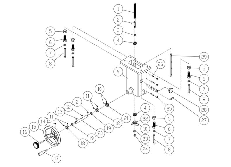 JWS-35X5-1 Elevator Assembly