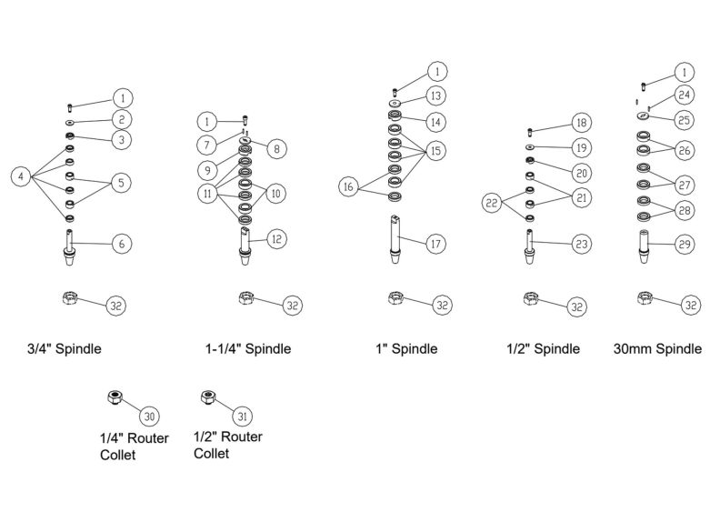 JWS-35X5-1 Spindle Assembly