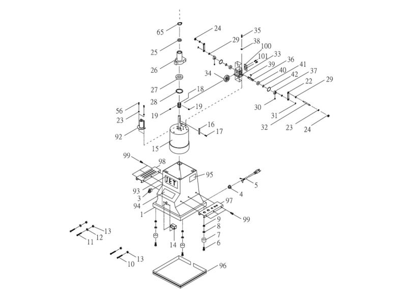 JBOS-5 Base and Motor Assembly